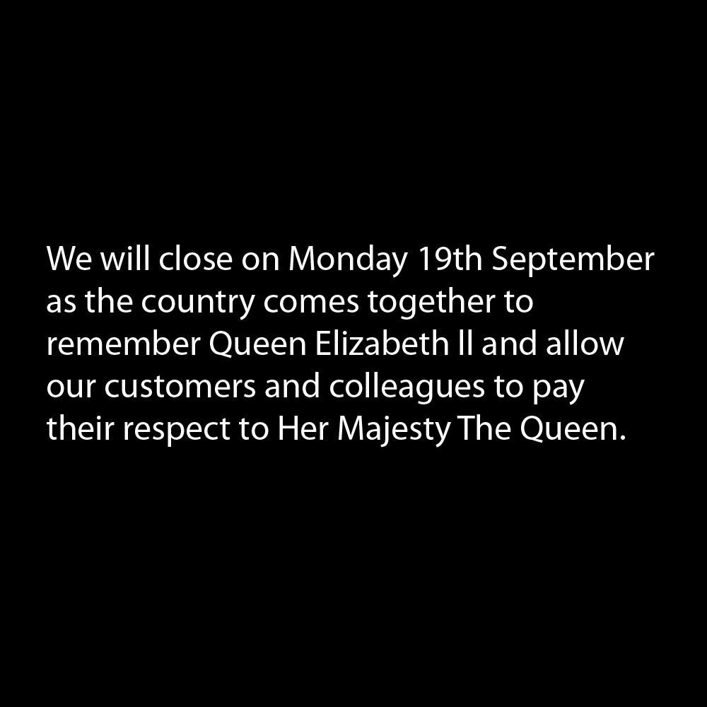 JVL re closed Monday 19th September 