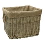 Picture of Rectangle Antique Wash Lined Log Basket