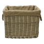 Picture of Rectangle Antique Wash Lined Log Basket