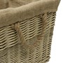 Picture of Rectangle Antique Wash Lined Log Basket