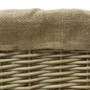Picture of Rectangle Antique Wash Lined Log Basket