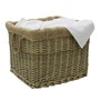 Picture of Rectangle Antique Wash Lined Log Basket