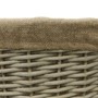Picture of Oval  Antique Wash Lined Log Basket