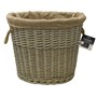 Picture of Oval  Antique Wash Lined Log Basket