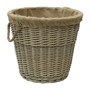 Picture of Round Antique Wash Lined Log Basket