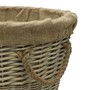 Picture of Round Antique Wash Lined Log Basket