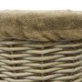 Picture of Round Antique Wash Lined Log Basket