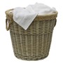 Picture of Round Antique Wash Lined Log Basket