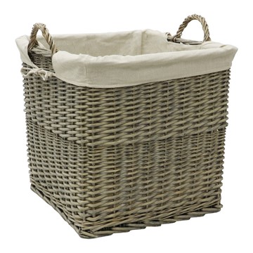 Picture of Antique Wash Lined Log Basket