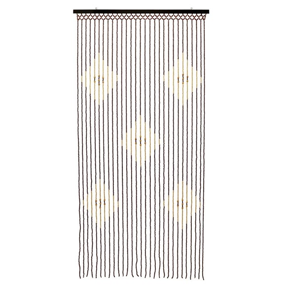 Picture of Tuscany Hanging Wooden Beaded Door Curtain Screen