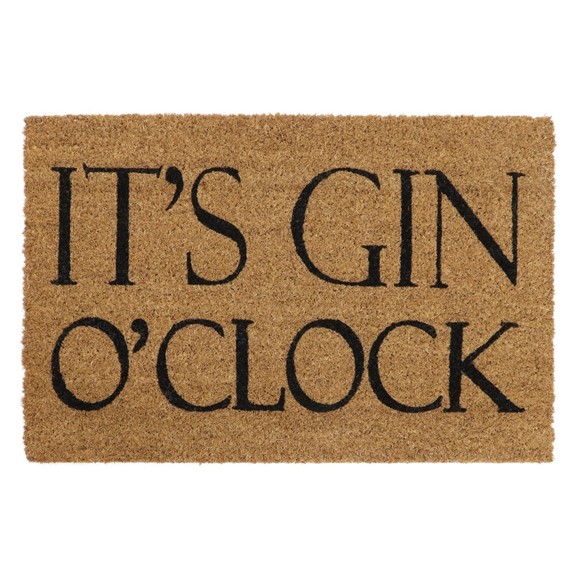 Picture of Gin O'Clock Latex Coir Doormat 40x60cm