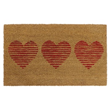 Picture of Hearts Latex Coir Doormat 45x75cm