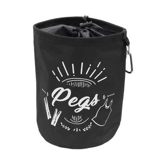 Picture of Large Peg Bag with Clip - Black