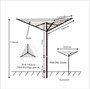 Picture of 30M 3 Arm Rotary Airer – Slate Grey