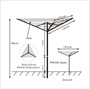 Picture of 45M 3 Arm Rotary Airer – Slate Grey