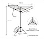 Picture of 16M 3 Arm Portable Rotary Airer - Slate Grey