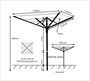 Picture of 50M 4 Arm Rotary Airer – Slate Grey