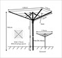Picture of 40M 4 Arm Aluminium Rotary Airer – Silver