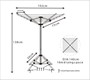 Picture of 16M 4 Arm Portable Aluminium Rotary Airer - Silver