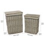 Picture of Arianna Rectangular Willow Laundry Baskets + Bins