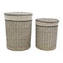 Picture of Arianna Round Willow Laundry Baskets + Bins