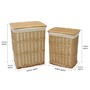 Picture of Acacia Rectangular Willow Laundry Baskets + Bins