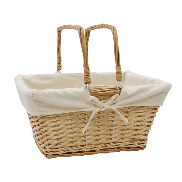 Picture of Acacia Rectangular Willow Shopping Basket