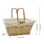 Picture of Acacia Rectangular Willow Shopping Basket