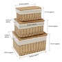 Picture of Acacia Rectangular Willow Storage Hampers