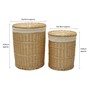 Picture of Acacia Round Willow Laundry Baskets + Bins