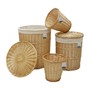 Picture of Acacia Round Willow Laundry Baskets + Bins