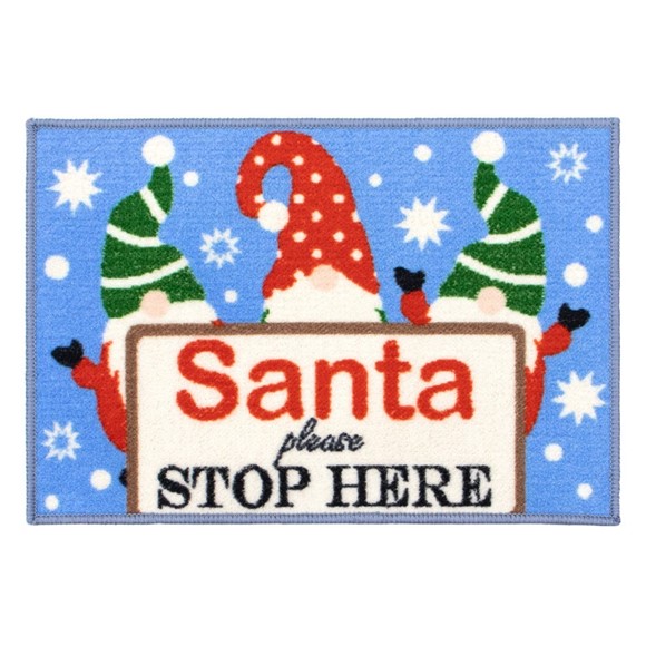 Picture of Christmas Machine Washable Mat  - Santa Stop Here 40x57cm