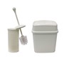 Picture of Loop Toilet Brush + Rect Lidded Bin - White