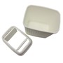 Picture of Loop Toilet Brush + Rect Lidded Bin - White