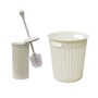 Picture of Loop Toilet Brush + Round Plastic Bin - White
