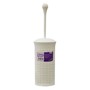 Picture of Loop Toilet Brush + Round Plastic Bin - White