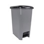 Picture of Slim Plastic Lidded Foot Pedal Waste Bin, 15L, Grey