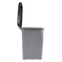 Picture of Slim Plastic Lidded Foot Pedal Waste Bin, 15L, Grey
