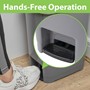 Picture of Slim Plastic Lidded Foot Pedal Waste Bin, 15L, Grey
