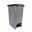 Picture of Slim Plastic Lidded Foot Pedal Waste Bin, 60L, Grey