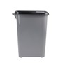 Picture of Slim Plastic Lidded Foot Pedal Waste Bin, 60L, Grey