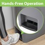 Picture of Slim Plastic Lidded Foot Pedal Waste Bin, 60L, Grey