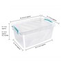 Picture of Plastic Clip Lidded Food Storage Box, Stackable & Nestable, Set of 3, 1.6L, 3L, 5L