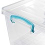 Picture of Plastic Clip Lidded Storage Box, Stackable & Nestable, Clear, Set of 3, 25L