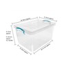 Picture of Plastic Clip Lidded Storage Box, Stackable & Nestable, Clear, Set of 3, 30L
