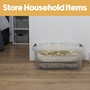 Picture of Plastic Secure Clip Lidded Storage Box, Stackable & Nestable, Clear, Set of 3, 25L