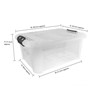 Picture of Plastic Secure Clip Lidded Storage Box, Stackable & Nestable, Clear, Set of 3, 25L