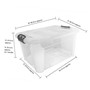 Picture of Plastic Secure Clip Lidded Storage Box, Stackable & Nestable, Clear, Set of 3, 30L