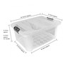 Picture of Plastic Secure Clip Lidded Storage Box, Stackable & Nestable, Clear, Set of 4, 40L