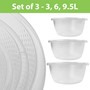 Picture of Plastic Sapphire Round Salad Serving Mixing Bowls, Set of 3, 3L, 6L, 9.5L